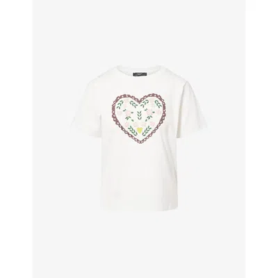Weekend Max Mara Omens  Tenue Round-neck Cotton-jersey T-shirt In White
