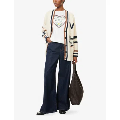 Weekend Max Mara Omens  Tenue Round-neck Cotton-jersey T-shirt In White