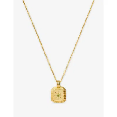 Missoma Womens  Birthstone 18ct Yellow-gold Vermeil Necklace In Gold