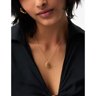 Missoma Womens  Birthstone 18ct Yellow-gold Vermeil Necklace In Gold