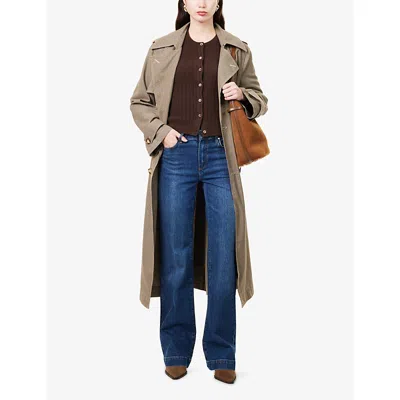 Paige Womens  Leenah Wide-leg Denim Jeans In Blue