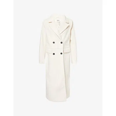 4th & Reckless Womens  Melia Double-breasted Woven Coat In White