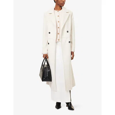 4th & Reckless Womens  Melia Double-breasted Woven Coat In White