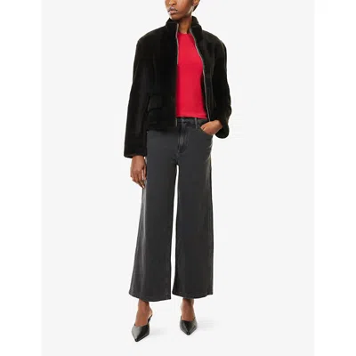 Good American Womens  Good Skate Jeanius Crop-leg Cotton-jersey Trousers