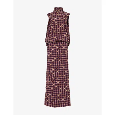 Dries Van Noten Women Embroidered Dress In Purple