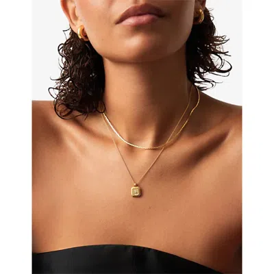 Missoma Womens  Birthstone 18ct Yellow-gold Vermeil Necklace In Gold