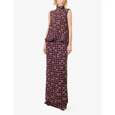 Dries Van Noten Women Embroidered Dress In Purple