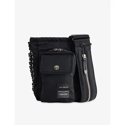 Toga Virilis Mens  Toga X Porter Nylon Shoulder Bag In Black