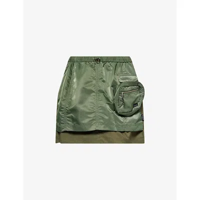 Toga Virilis Womens  Porter Mini Nylon Skirt In Green