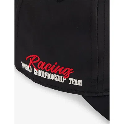 Duke & Dexter Mens  Duke Script Satin Adjustable Cap In Black