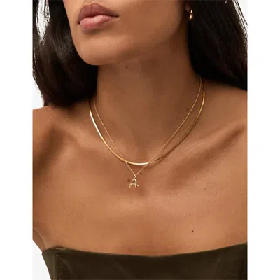 Missoma Womens  Curly Molten Mini Initial 18ct Yellow-gold Vermeil Necklace In Gold