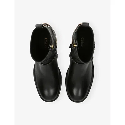 Chloé Womens Chloe Dakota Leather Ankle Boots In Animal Print