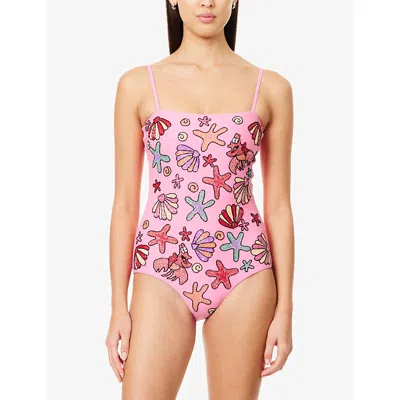 Oceanus Womens Disney X  Beaded Swimsuit In Purple