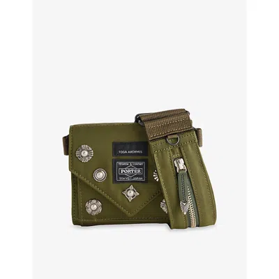 Toga Virilis Mens  Toga X Porter Nylon Shoulder Wallet In Green