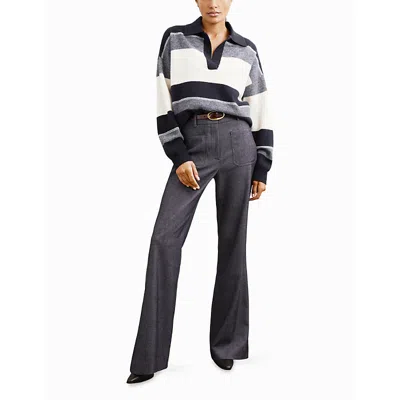 Reiss Womens  Simmy Striped Wool And Cashmere Jumper In Multi