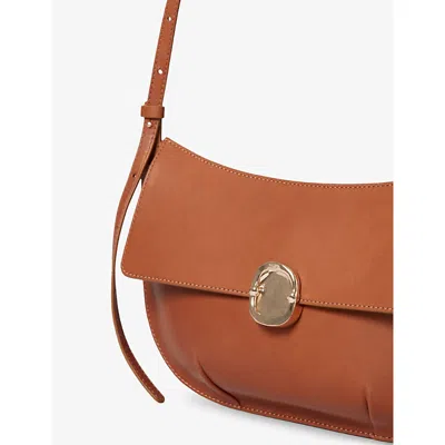 Claudie Pierlot Womens  Hardware-embellished Leather Cross-body In Brown