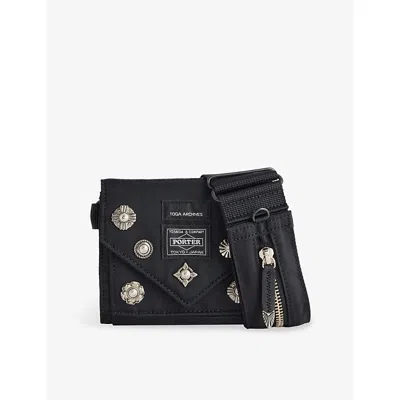 Toga Virilis Mens  Toga X Porter Nylon Shoulder Wallet In Black