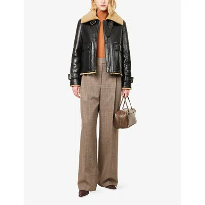 Veronica Beard Womens  Danika Shearling Jacket In Black