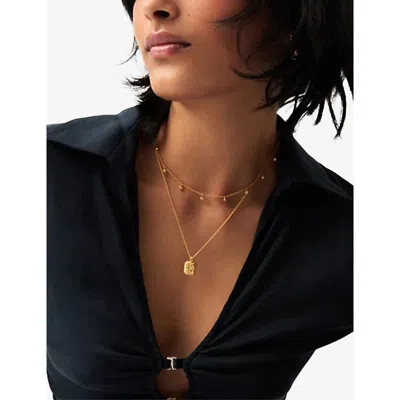 Missoma Womens  Birthstone 18ct Yellow-gold Vermeil Necklace In Gold