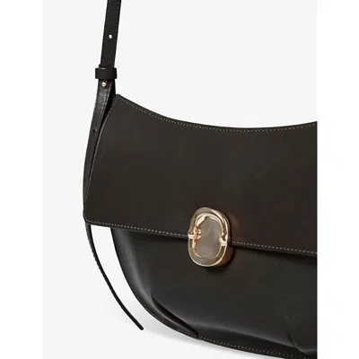 Claudie Pierlot Womens  Hardware-embellished Leather Cross-body In Black