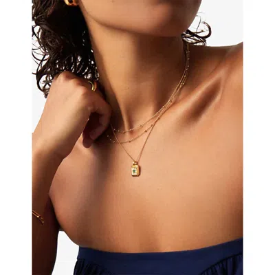 Missoma Womens  Birthstone 18ct Yellow-gold Vermeil Necklace In Gold