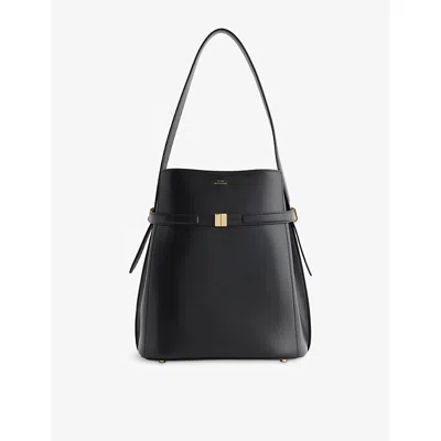 Totême Womens Toteme Belted Leather Bucket Bag In Black