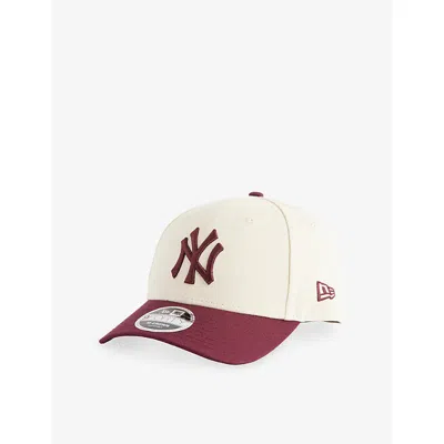 New Era Womens  New York Yankees Mlb Colour Block 9forty M-crown Adjustable Cotton Cap In Sand