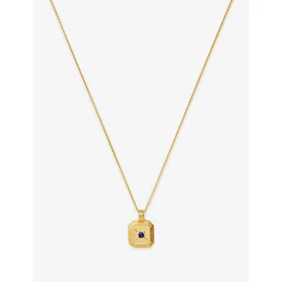 Missoma Womens  Birthstone 18ct Yellow-gold Vermeil Necklace In Gold