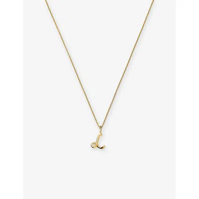 Missoma Womens  Curly Molten Mini Initial 18ct Yellow-gold Vermeil Necklace In Gold