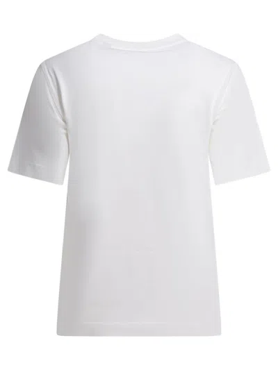 Burberry Cotton T-shirt With Logo T-shirts White In White