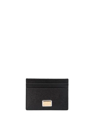 Dolce & Gabbana Women Dauphine Calfskin Card Holder In Black