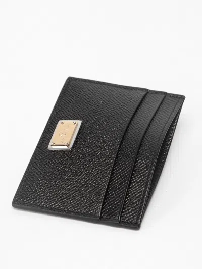 Dolce & Gabbana Women Dauphine Calfskin Card Holder In Black