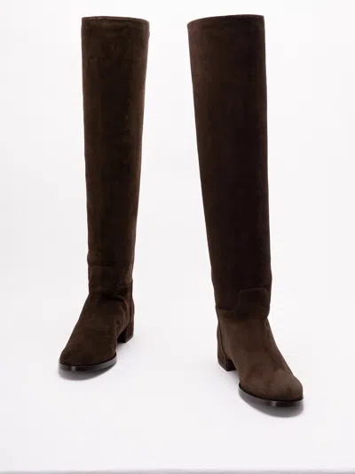 Dolce & Gabbana Women Suede Boots In Brown