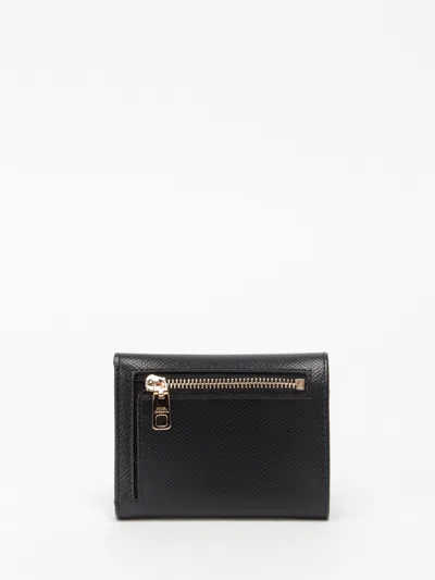 Dolce & Gabbana Dauphine Calfskin French-flap Wallet In Black