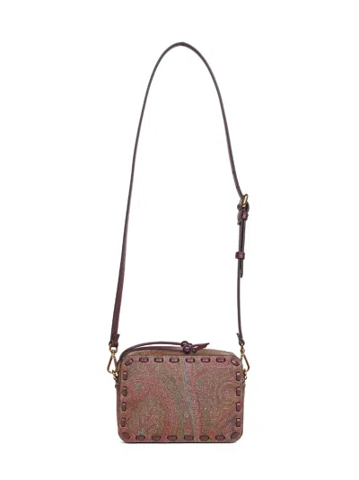 Etro Women Brown Arnica 1984 Paisley Crossbody Bag In Multi