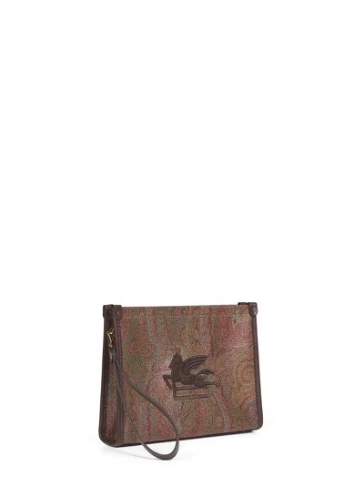 Etro Brown Arnica With Pegaso Pouch<br/> In Multi