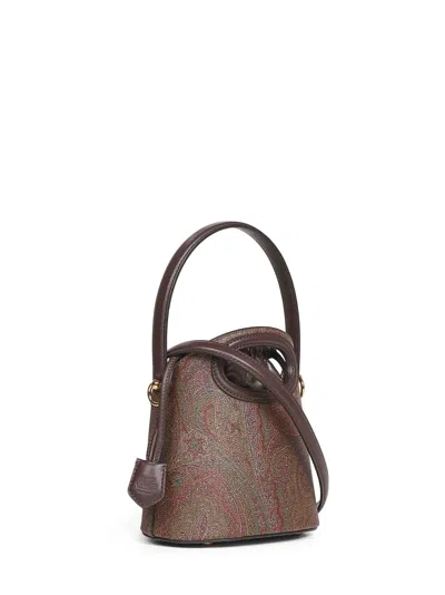 Etro Women Brown Saturno Small Arnica Bucket Bag In Multi