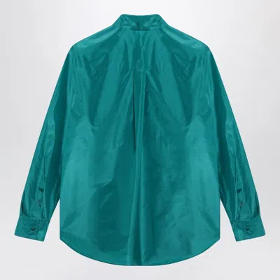 Fendi Jade Green Silk Shirt Women In Green