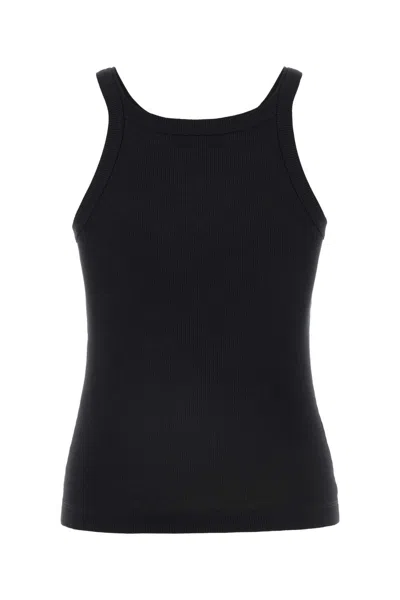 Fendi Women Black Cotton Tank Top In Multi