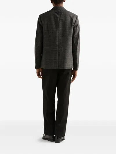 Prada Single-breasted Wool Jacket In Gray