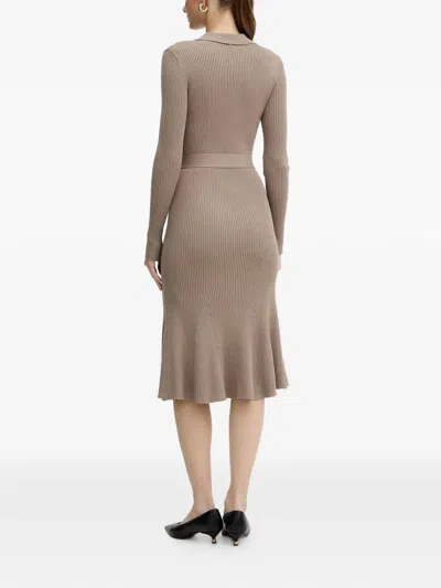 Marciano By Guess Geripptes Midikleid In Brown