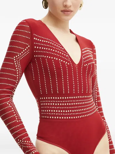 Marciano By Guess Nieten-body Mit V-ausschnitt In Red