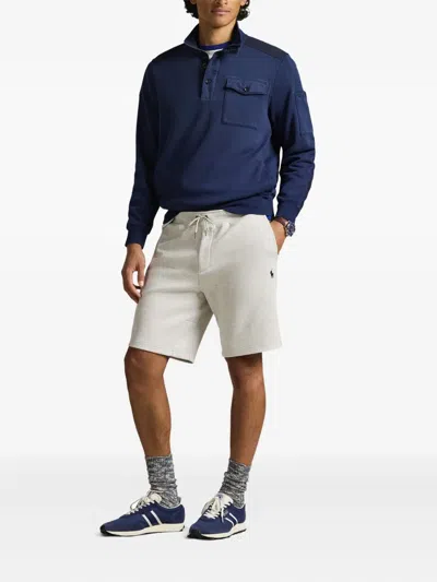 Polo Ralph Lauren Gestrickte Joggingshorts Mit Stickerei In Gray