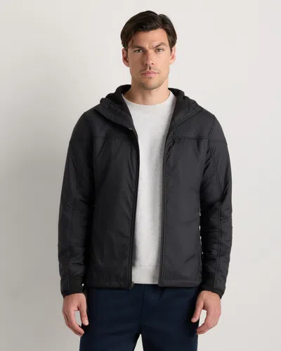 Quince Men's Weatherproof Fleece-lined Hooded Jacket In Black