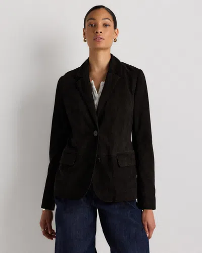 Quince Women's 100% Suede Blazer In Black