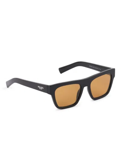 Prada Sonnenbrille Mit Eckigem Gestell In Black