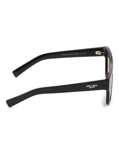 Prada Sonnenbrille Mit Eckigem Gestell In Black