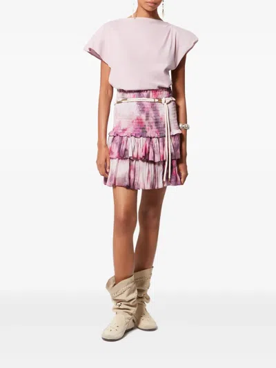 Isabel Marant Drapiertes Sebani T-shirt In Pink