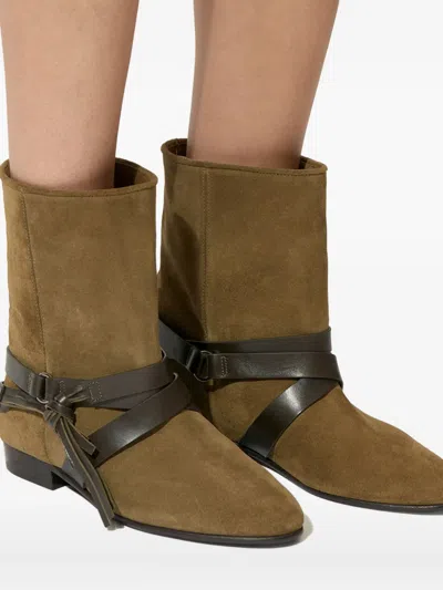 Isabel Marant Rejen Stiefel Mit Riemen In Brown