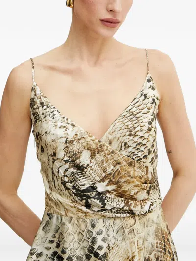 Marciano By Guess Gerüschtes Midikleid Mit Animal-print In Multi